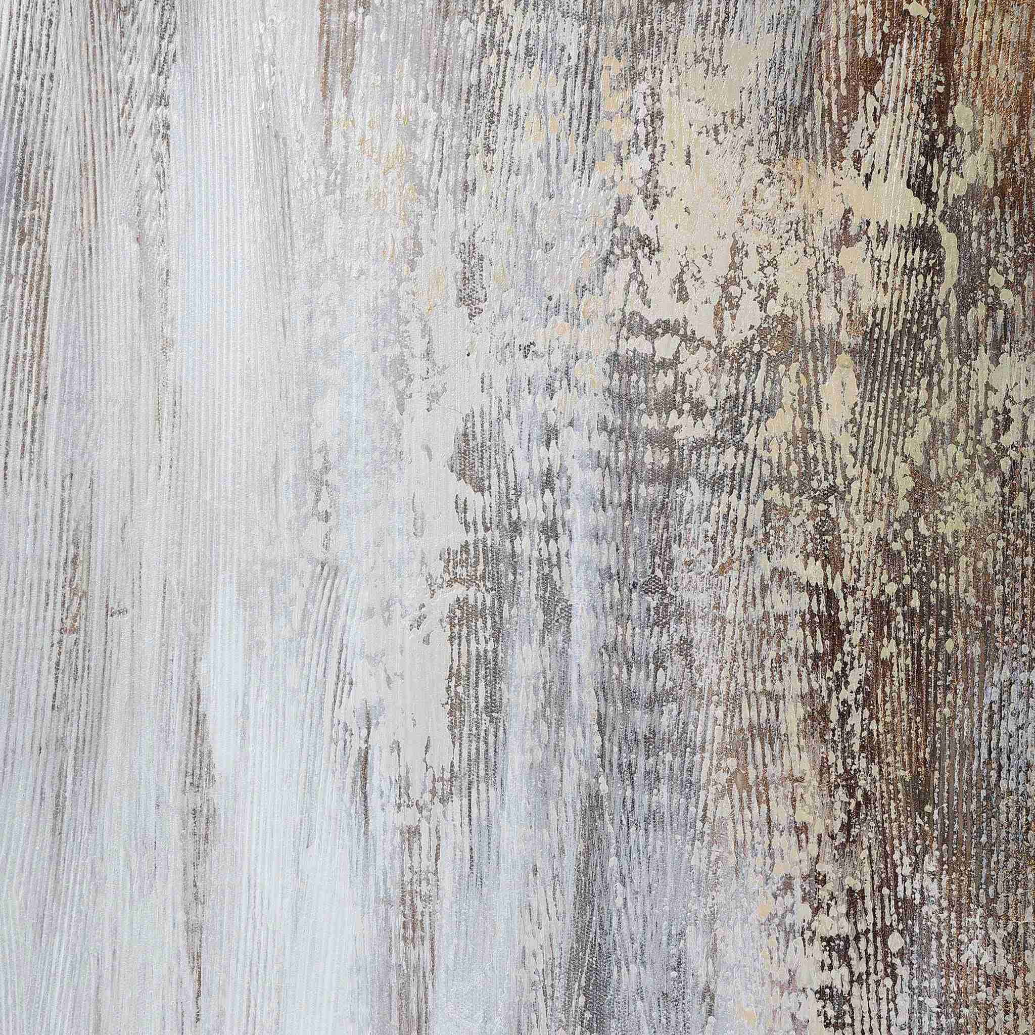 Desert Rain - Hand Painted Abstract Art - Pearl Silver - Image 3