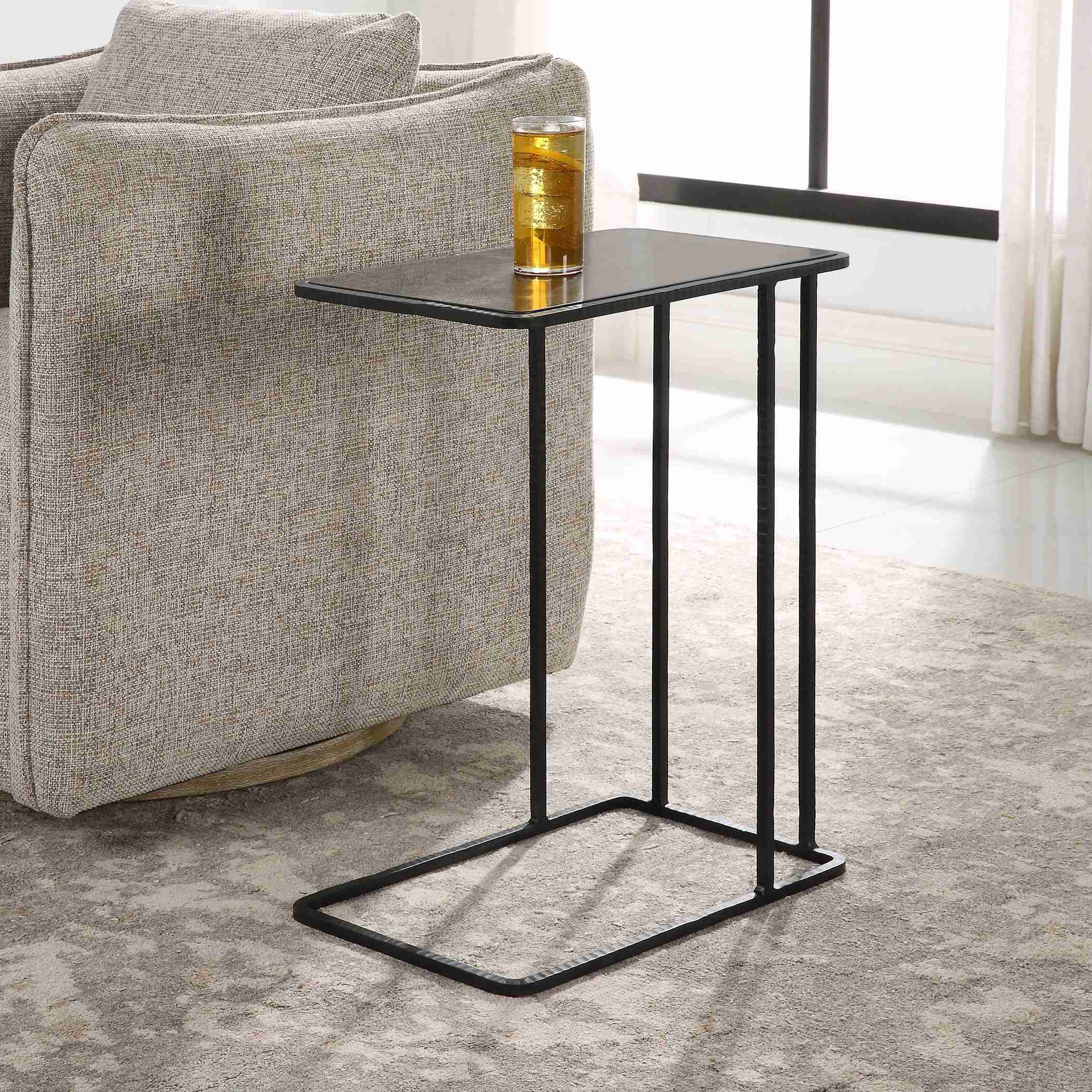 Cavern - Stone & Iron Accent Table - Image 2