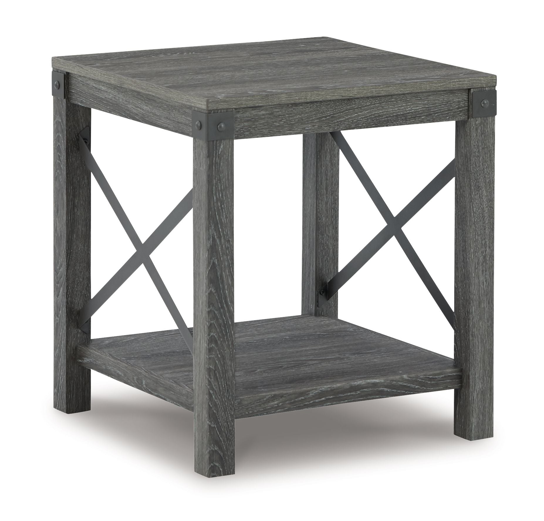 Freedan - 3 Pc. - Coffee Table, 2 End Tables - Grayish Brown - Image 2