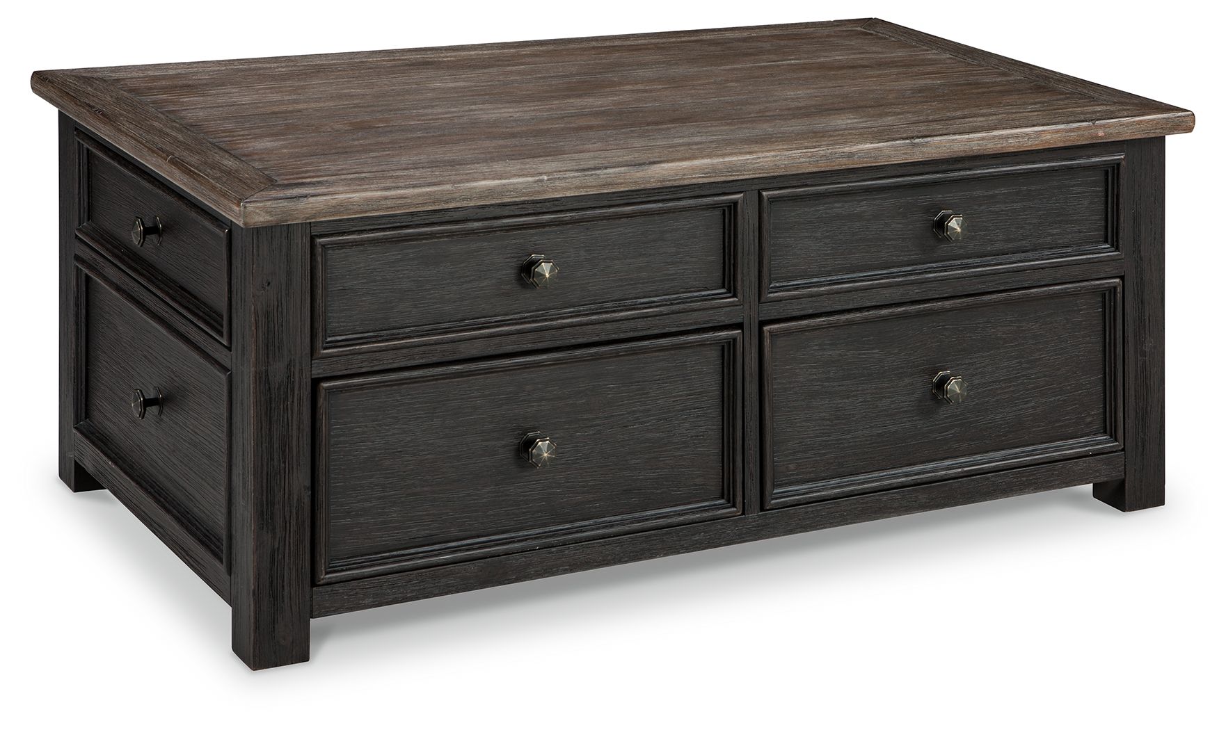 Tyler Creek – Lift Top Cocktail Table – Grayish Brown / Black