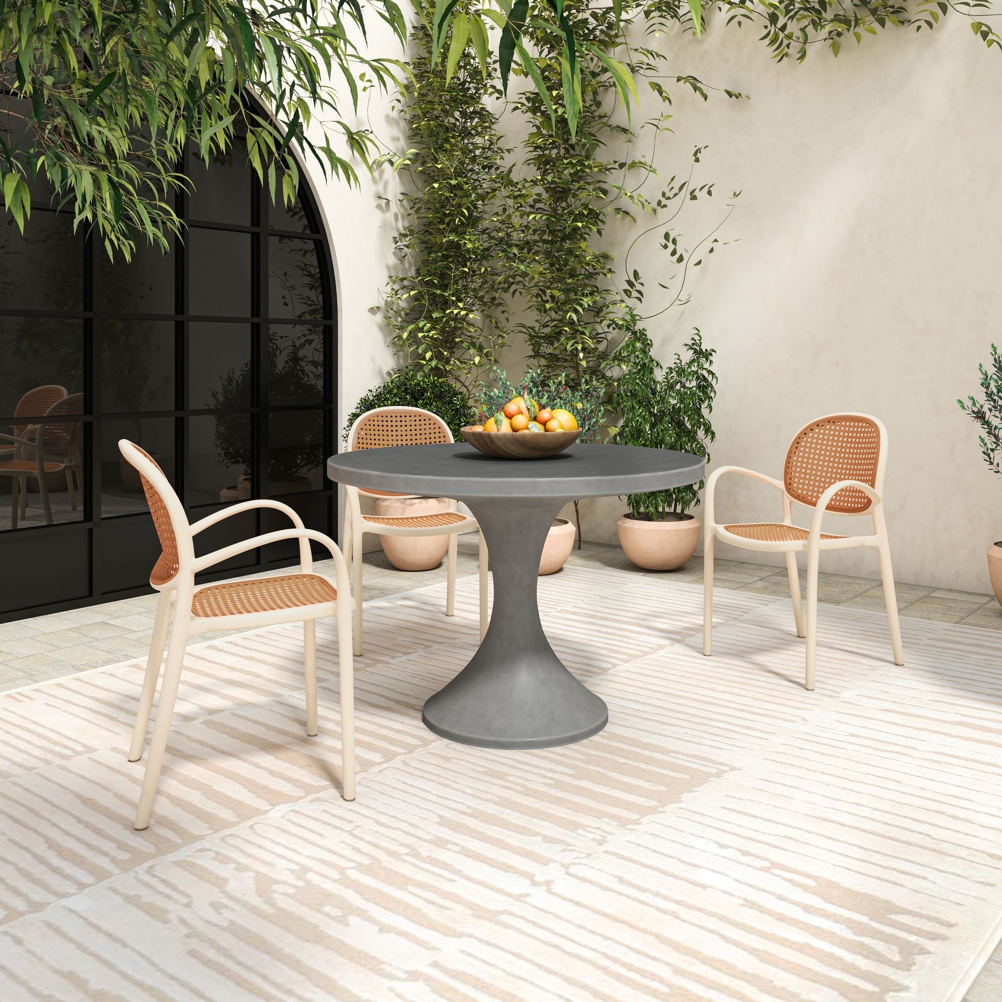 Isadora - Outdoor Dining Table - Dark Gray - Image 2