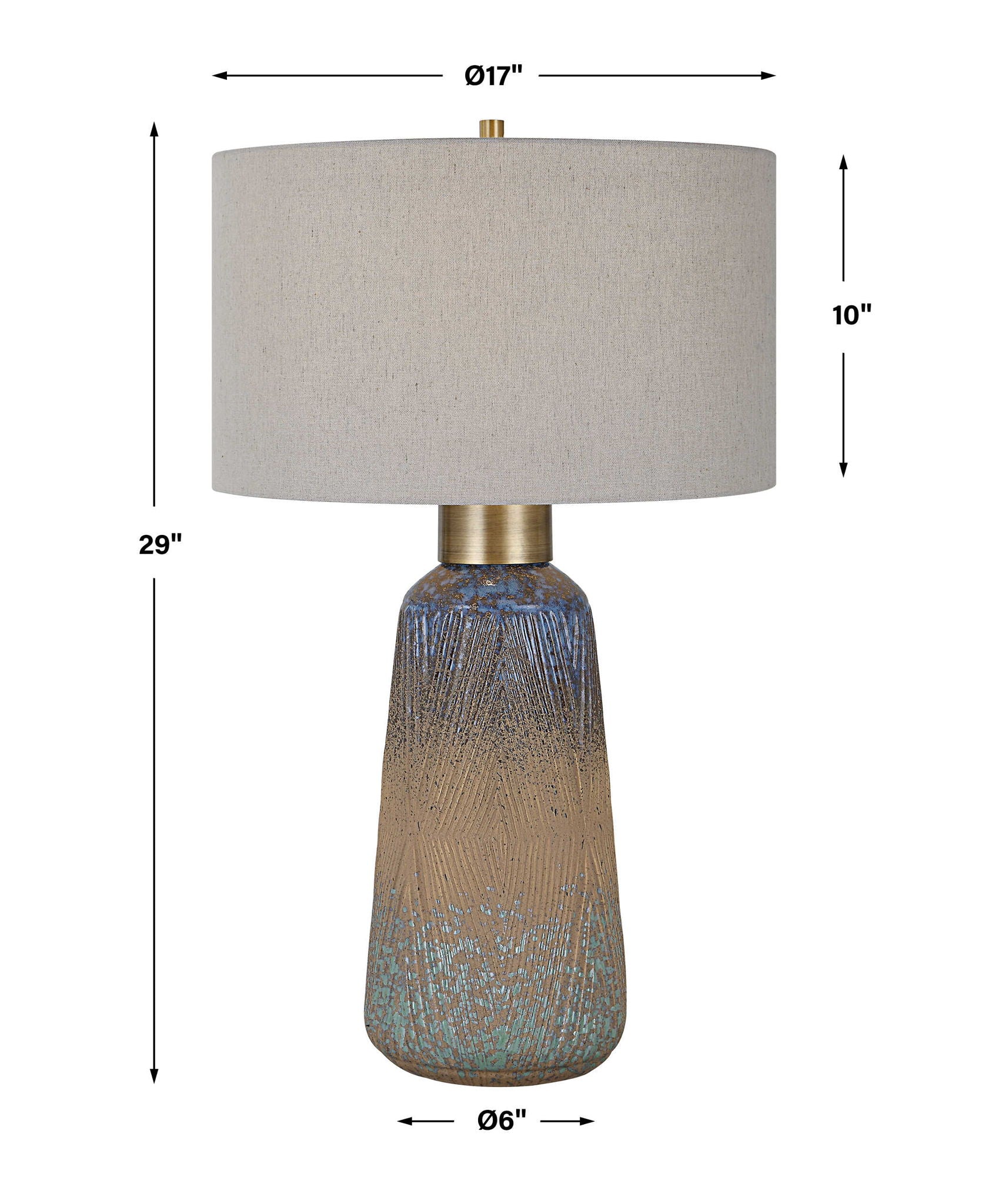 Western Sky - Ceramic Table Lamp - Blue - Image 2