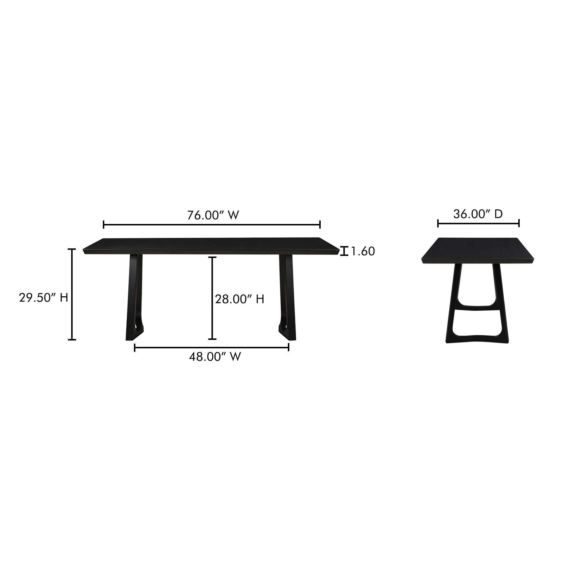 Silas - Dining Table - Black Ash - Image 2