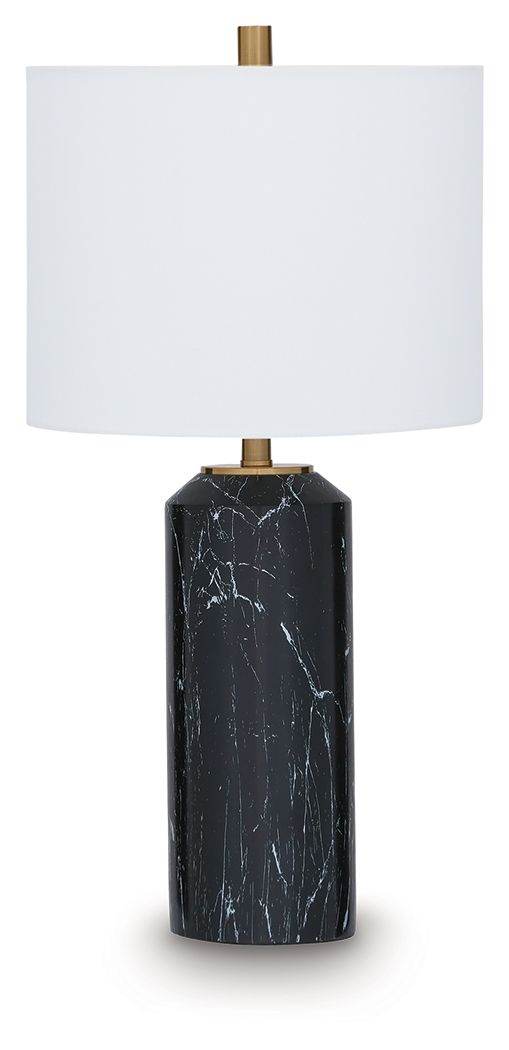 Hanzila – Poly Table Lamp – Black / Gold Finish