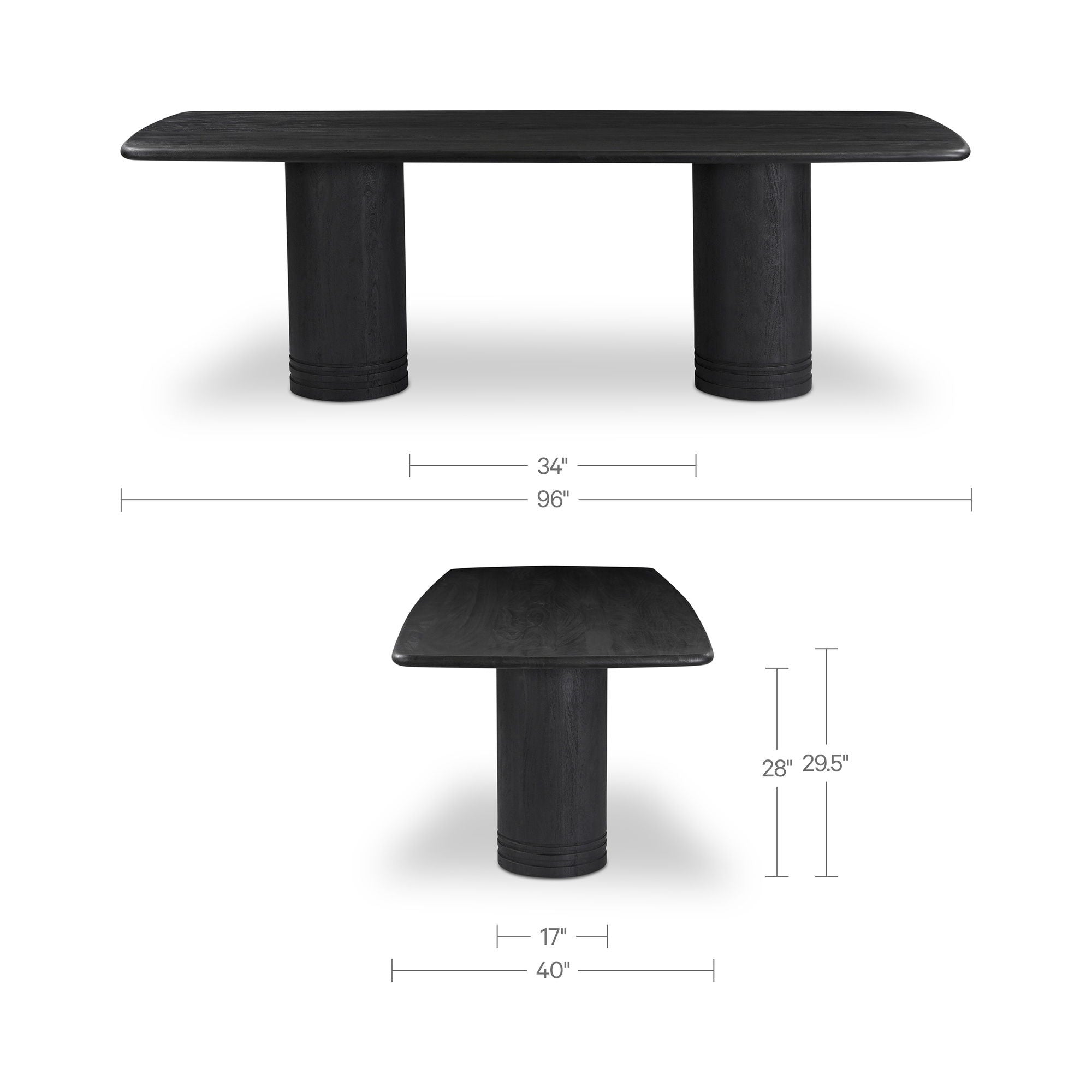 Daphne - Dining Table Large - Black - Image 2