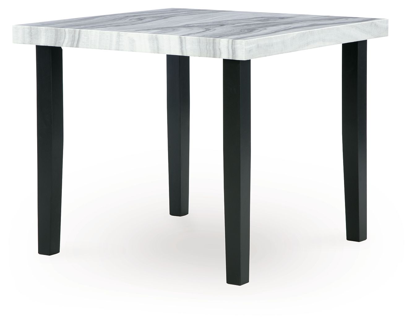 Mervannie – Square Dining Room Counter Table – Gray / Black
