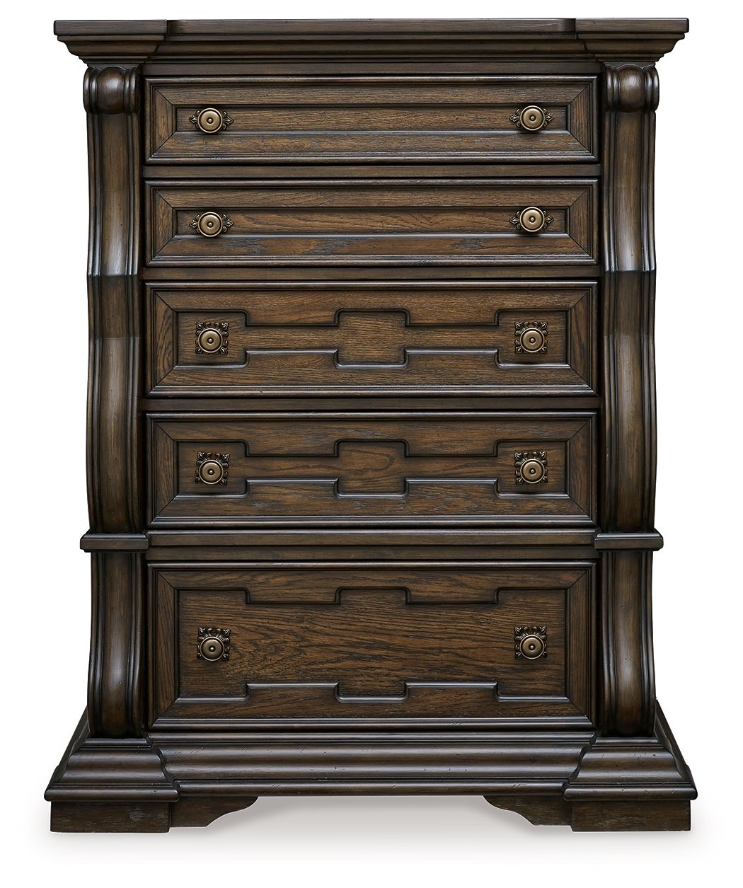Maylee - Five Drawer Chest - Dark Brown - Image 2