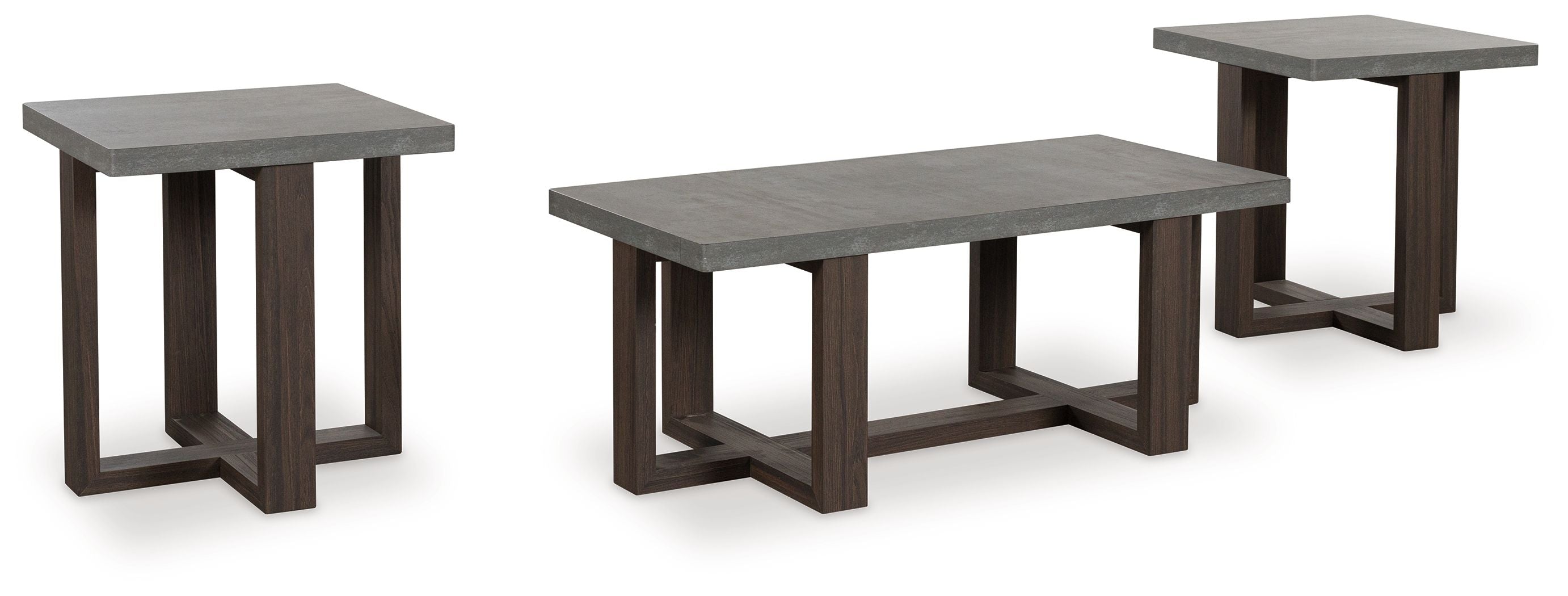Dynnford – Occasional Table Set (Set of 3) – Gray / Brown