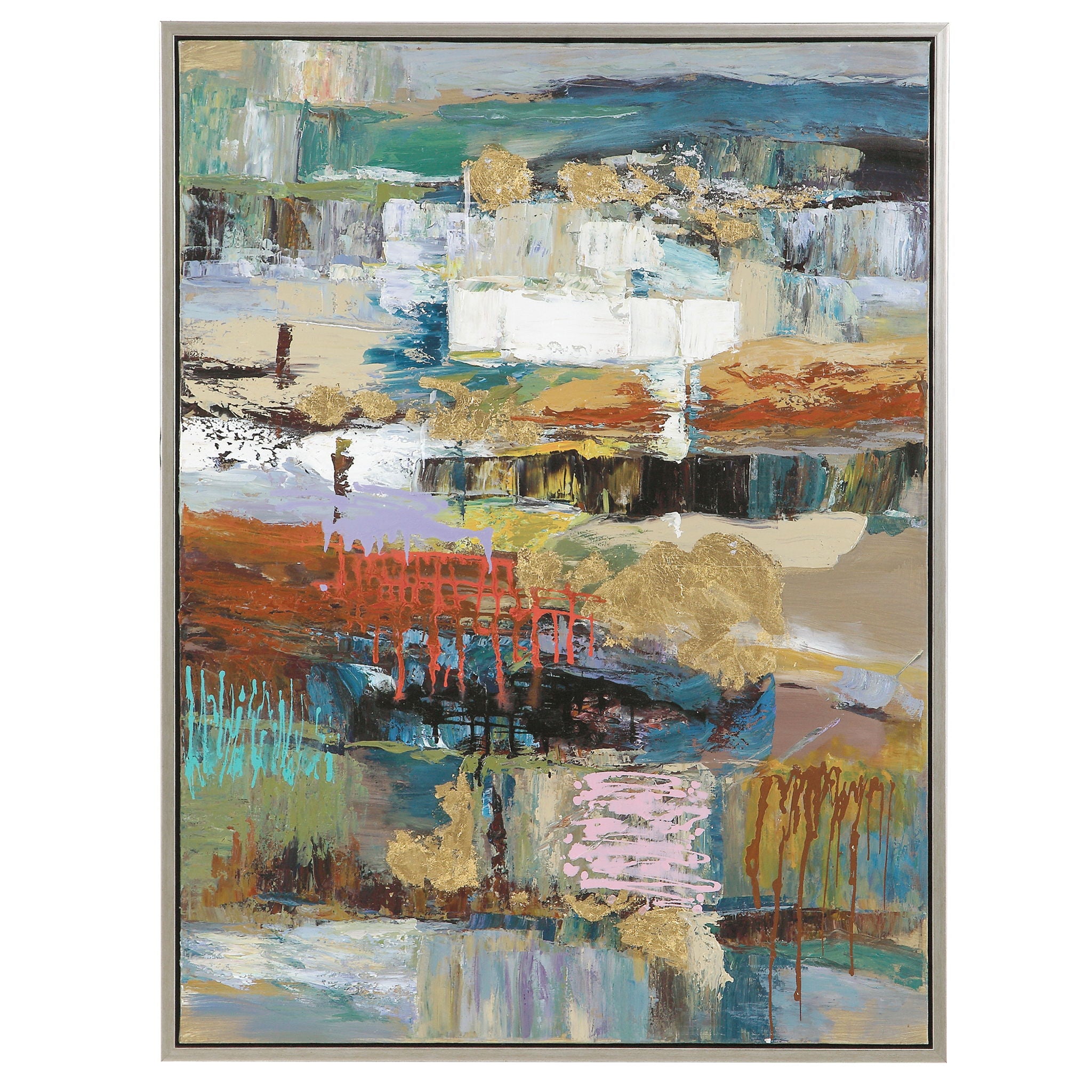 Fiesta - Hand Painted Canvas - Blue - Image 1