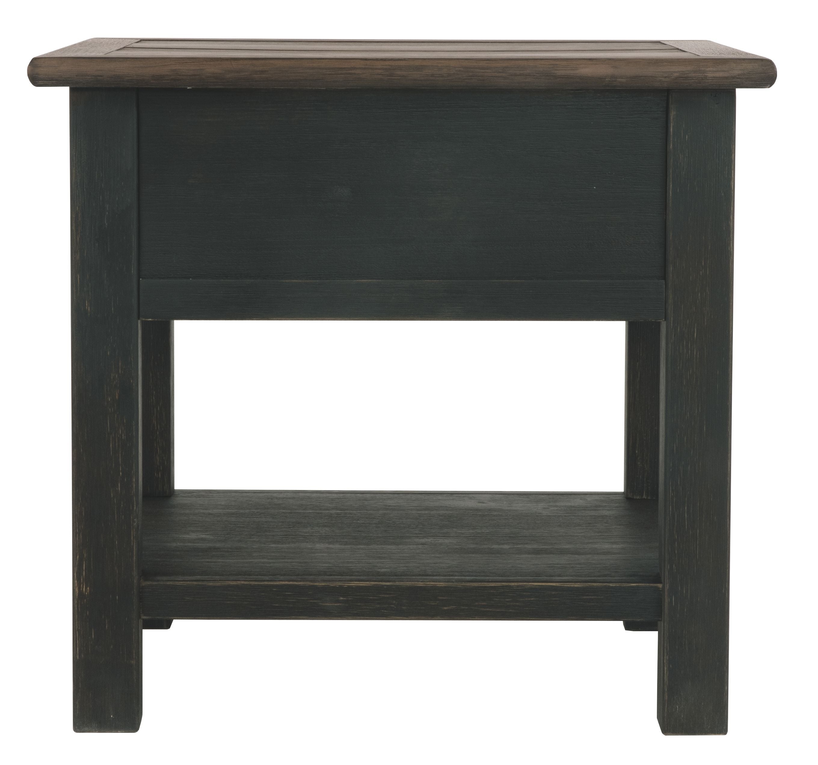 Tyler Creek - Rectangular End Table - Grayish Brown / Black - Image 3