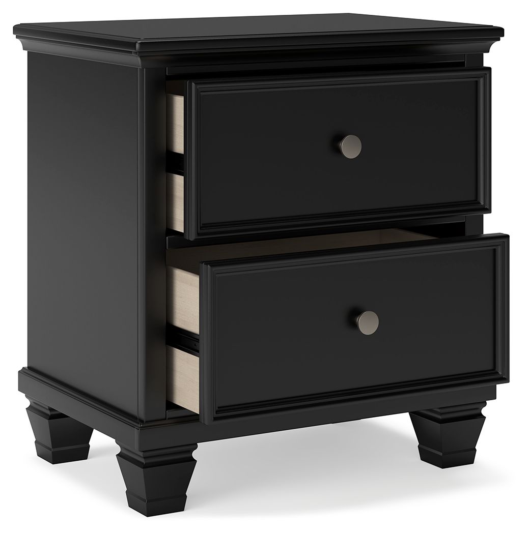 Lanolee - Two Drawer Nightstand - Black - Image 3