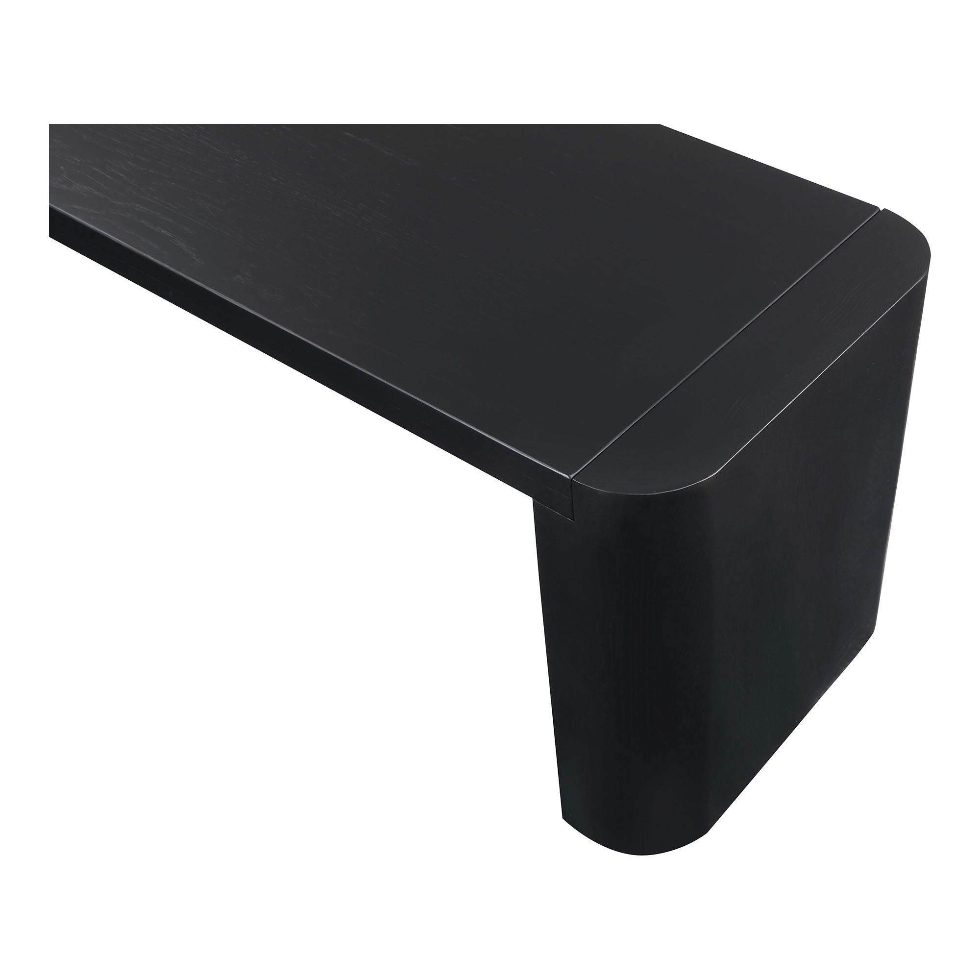 Post - Large Oak Dining Bench - Black - Image 2