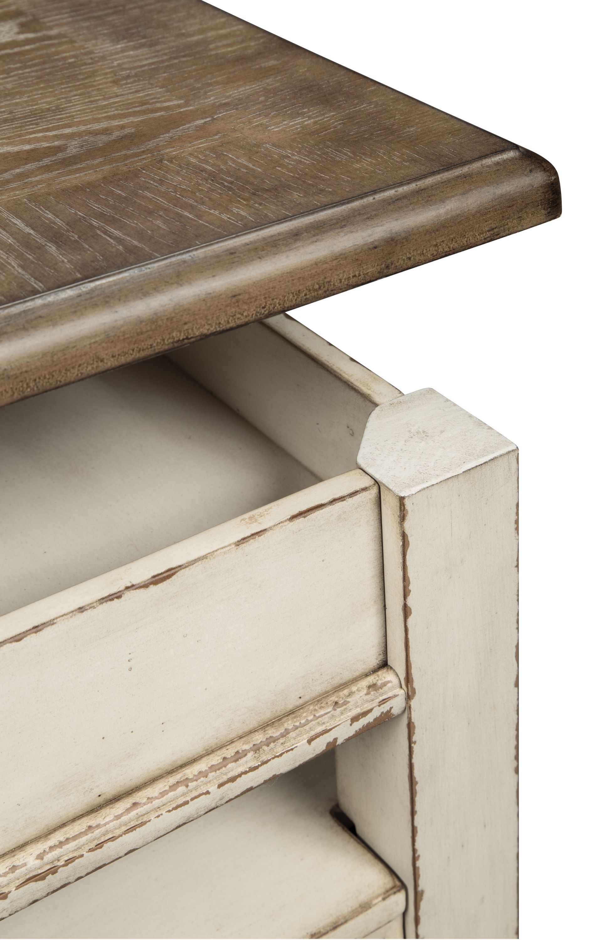 Realyn - Lift Top Cocktail Table - White / Brown - Image 3