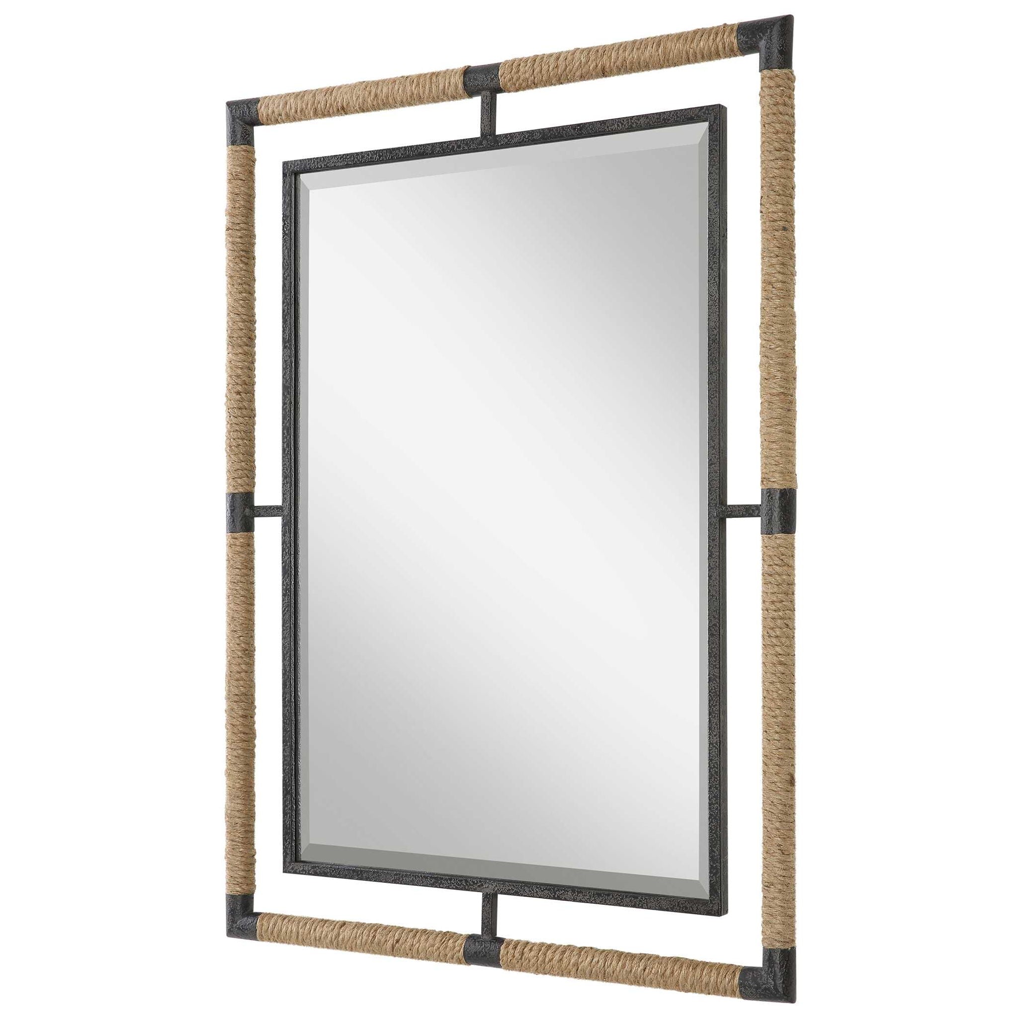Melville - Iron & Rope Mirror - Light Brown - Image 2