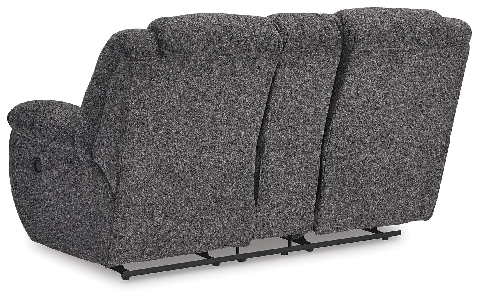Foreside - Dbl Reclining Loveseat With Console - Fabric - Charcoal - Image 2
