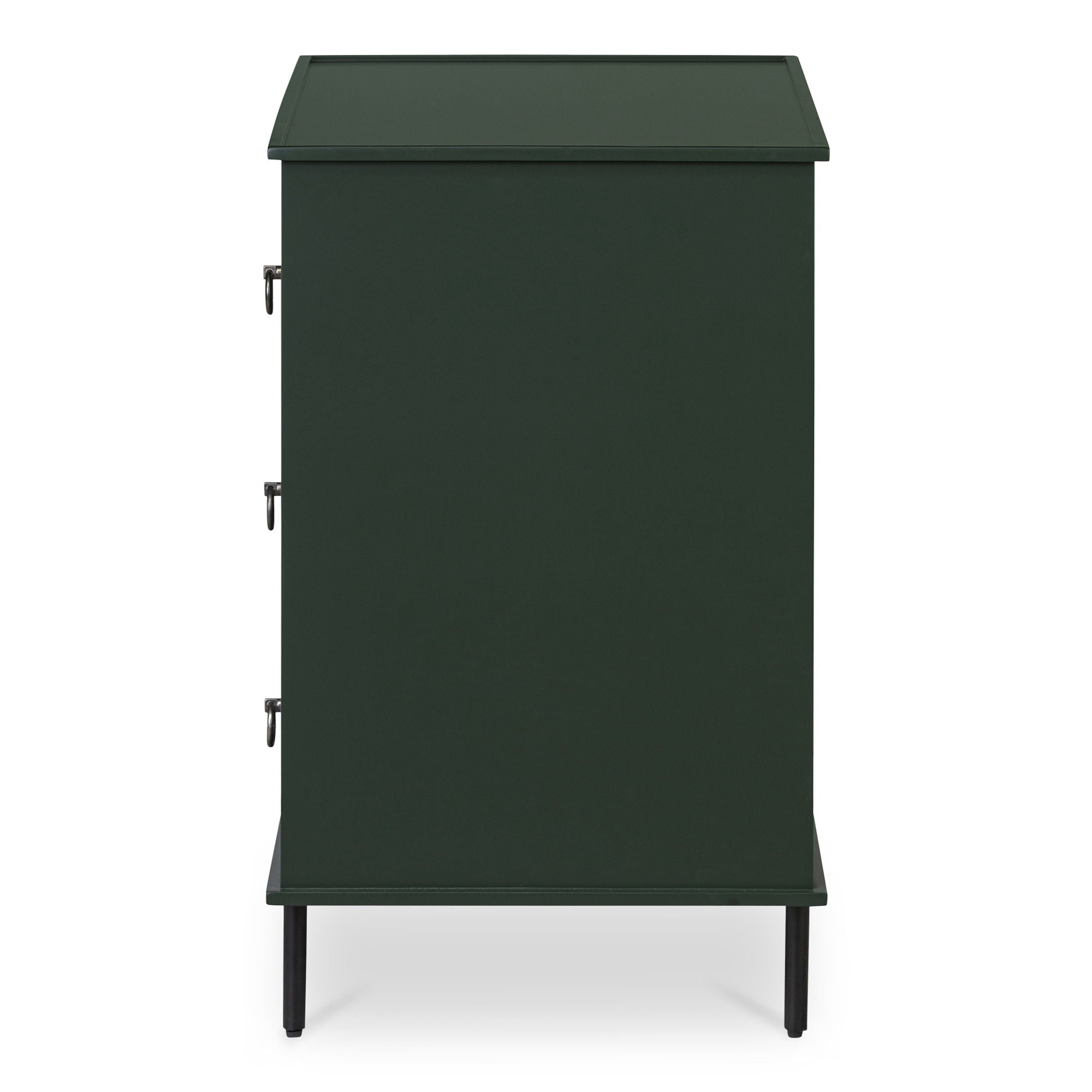 Reagan - 3 Drawer Nightstand - Deep Green - Image 3