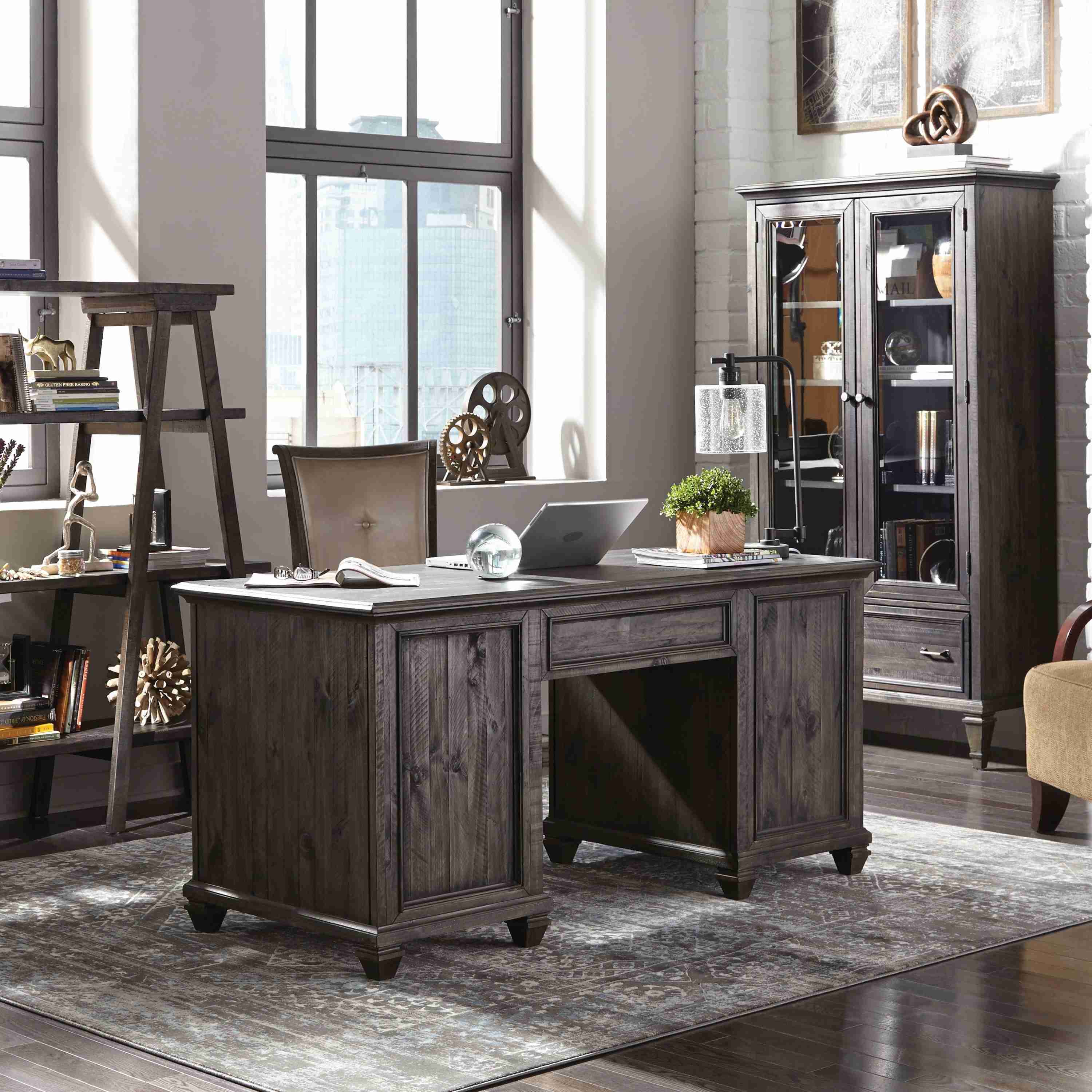 Sutton Place - Executive Desk - Weathered Charcoal - Image 3