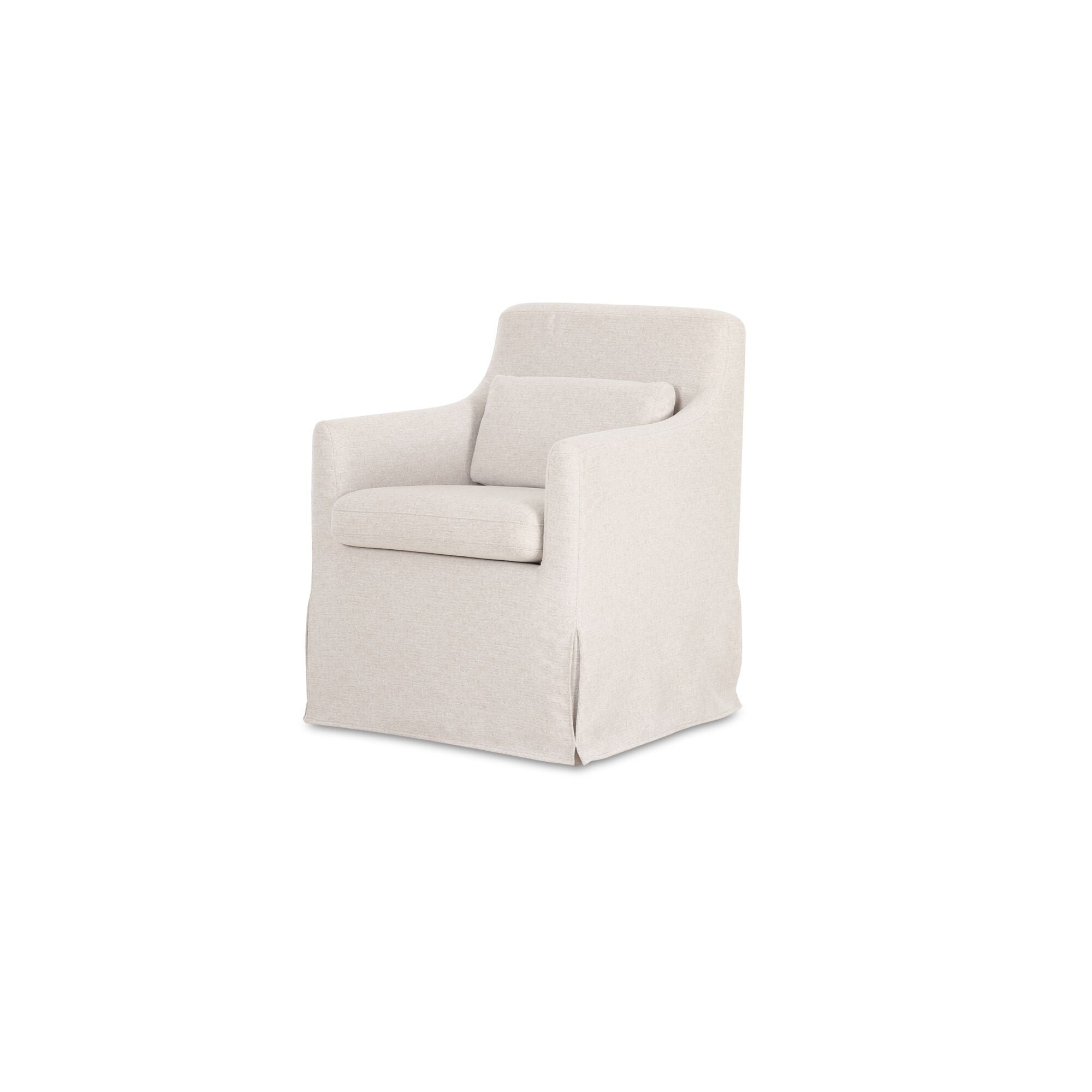 Lydia - Slipcover Dining Chair - Beige - Image 2