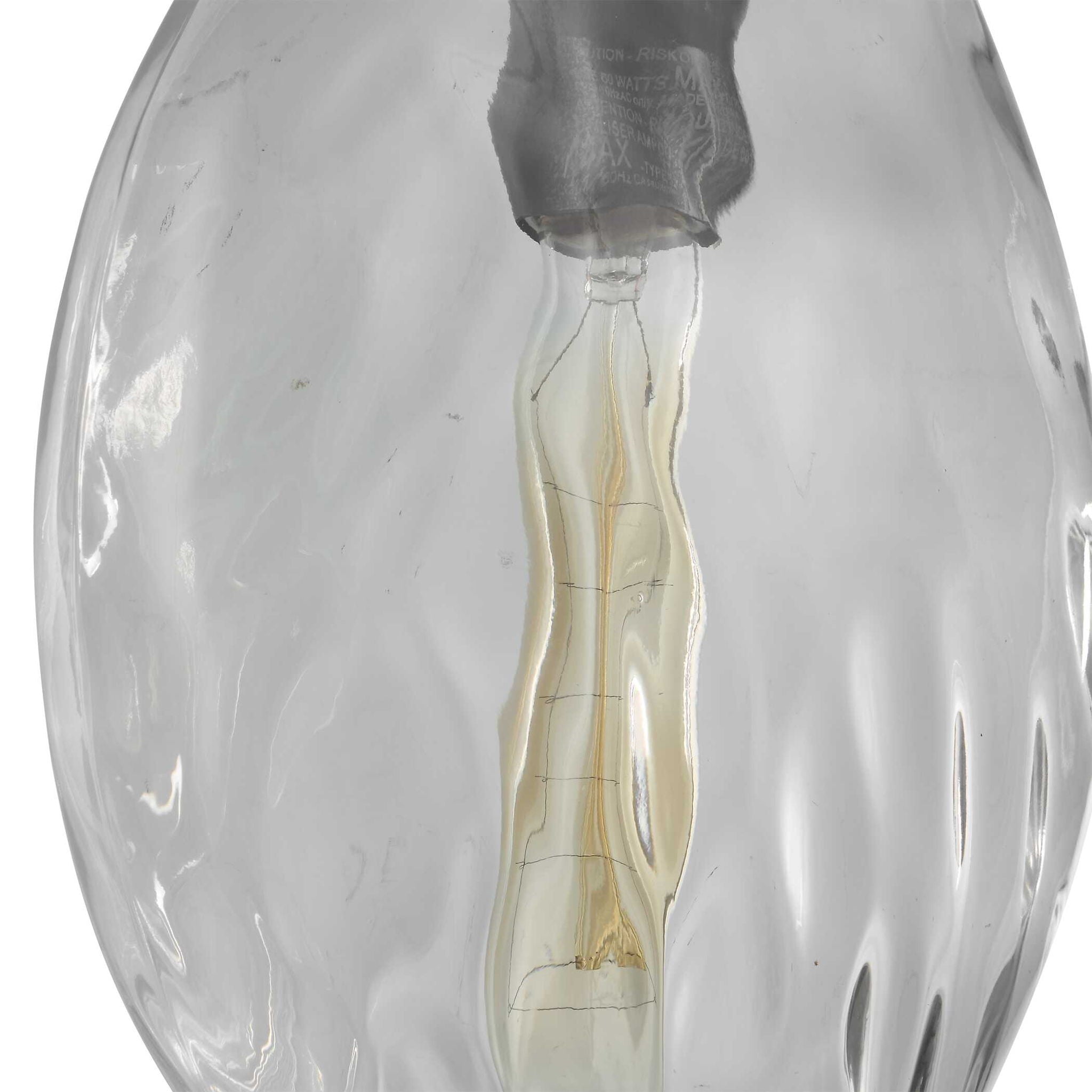 Campester - 1 Light Watered Glass Mini Pendant - Pearl Silver - Image 2