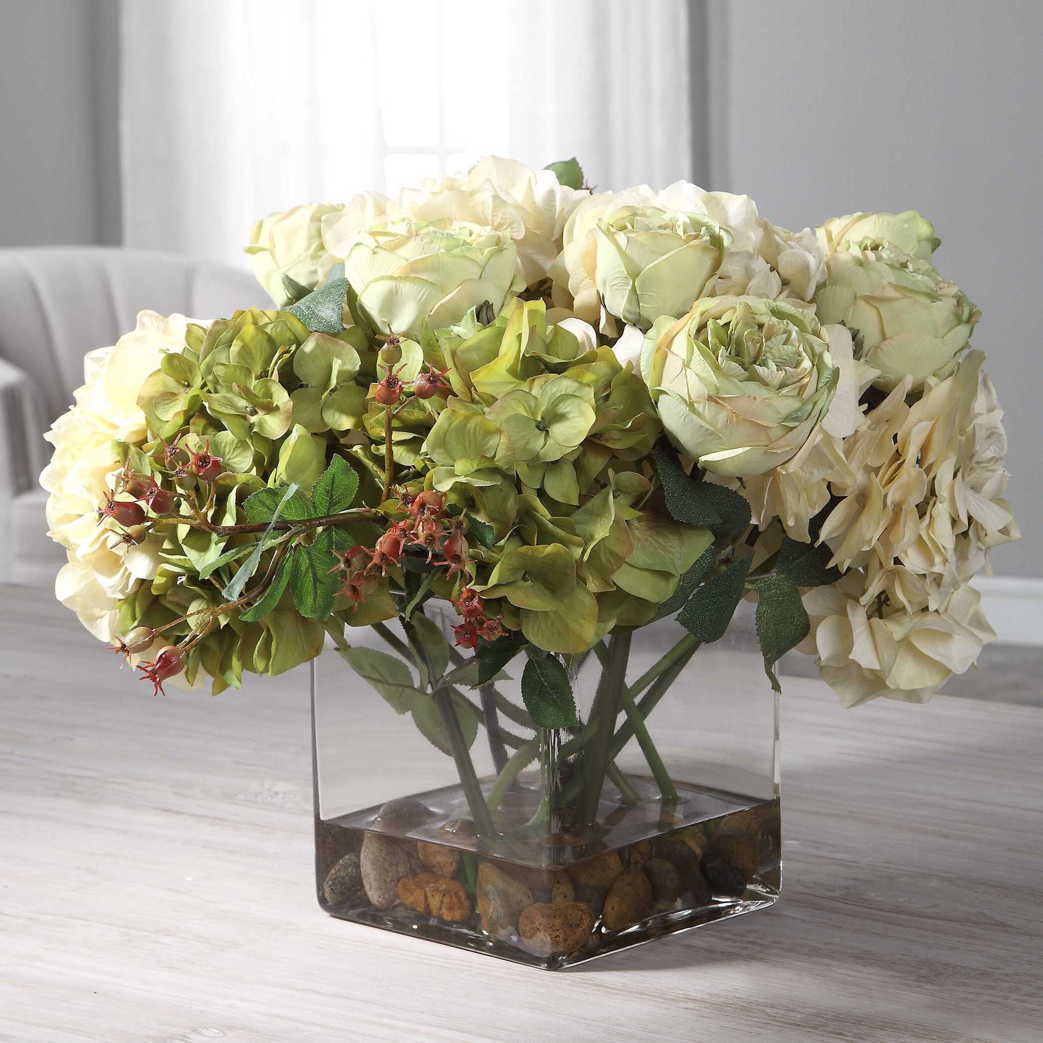 Cecily - Hydrangea Bouquet - Green - Image 2