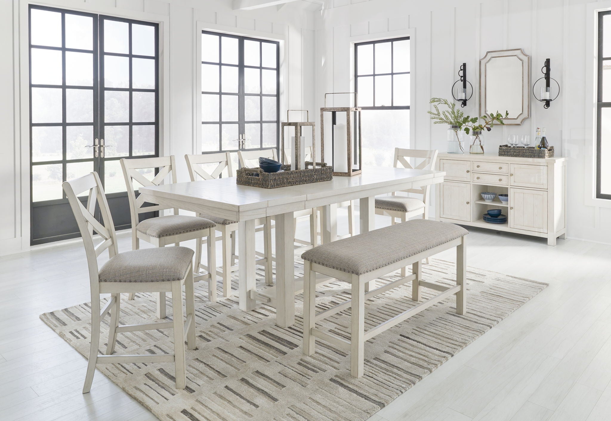 Robbinsdale - Rectangular Counter Height Dining Extension Table Set - Image 2