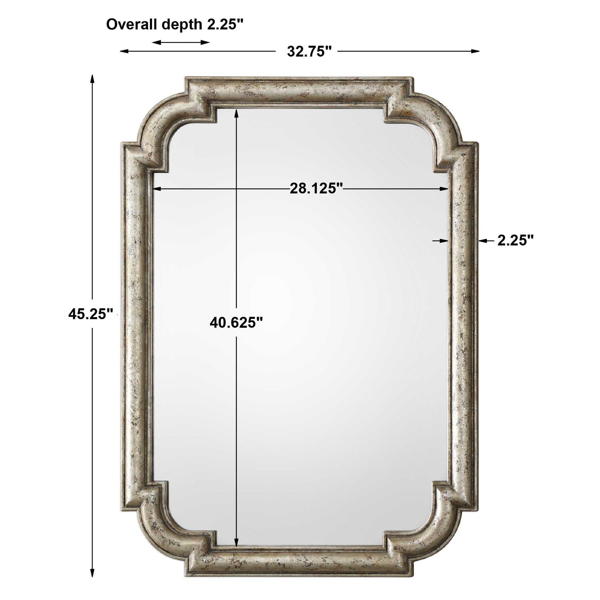 Calanna - Mirror - Antique Silver - Image 2