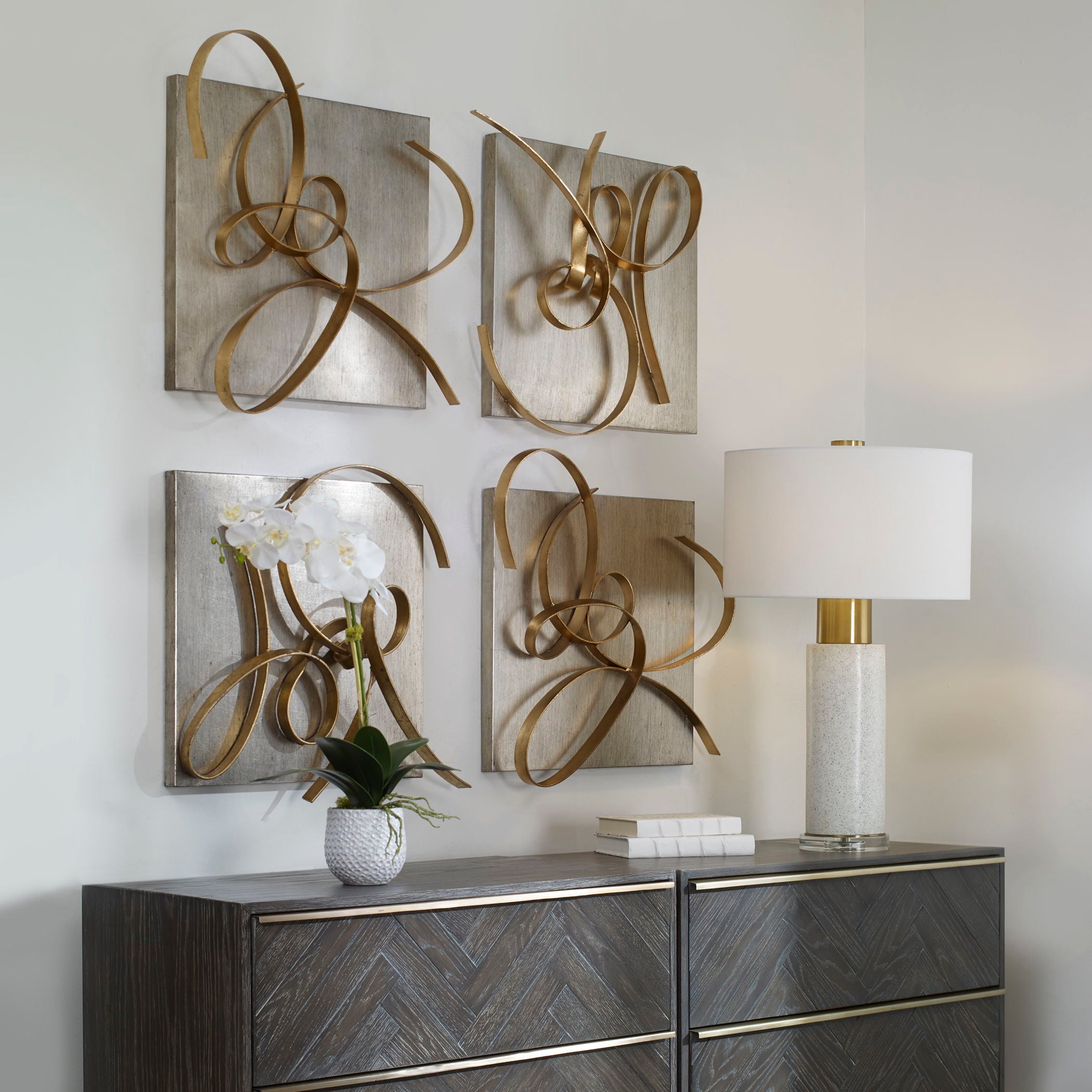 Harmony - Metal Wall Art (Set of 2) - Gold - Image 2