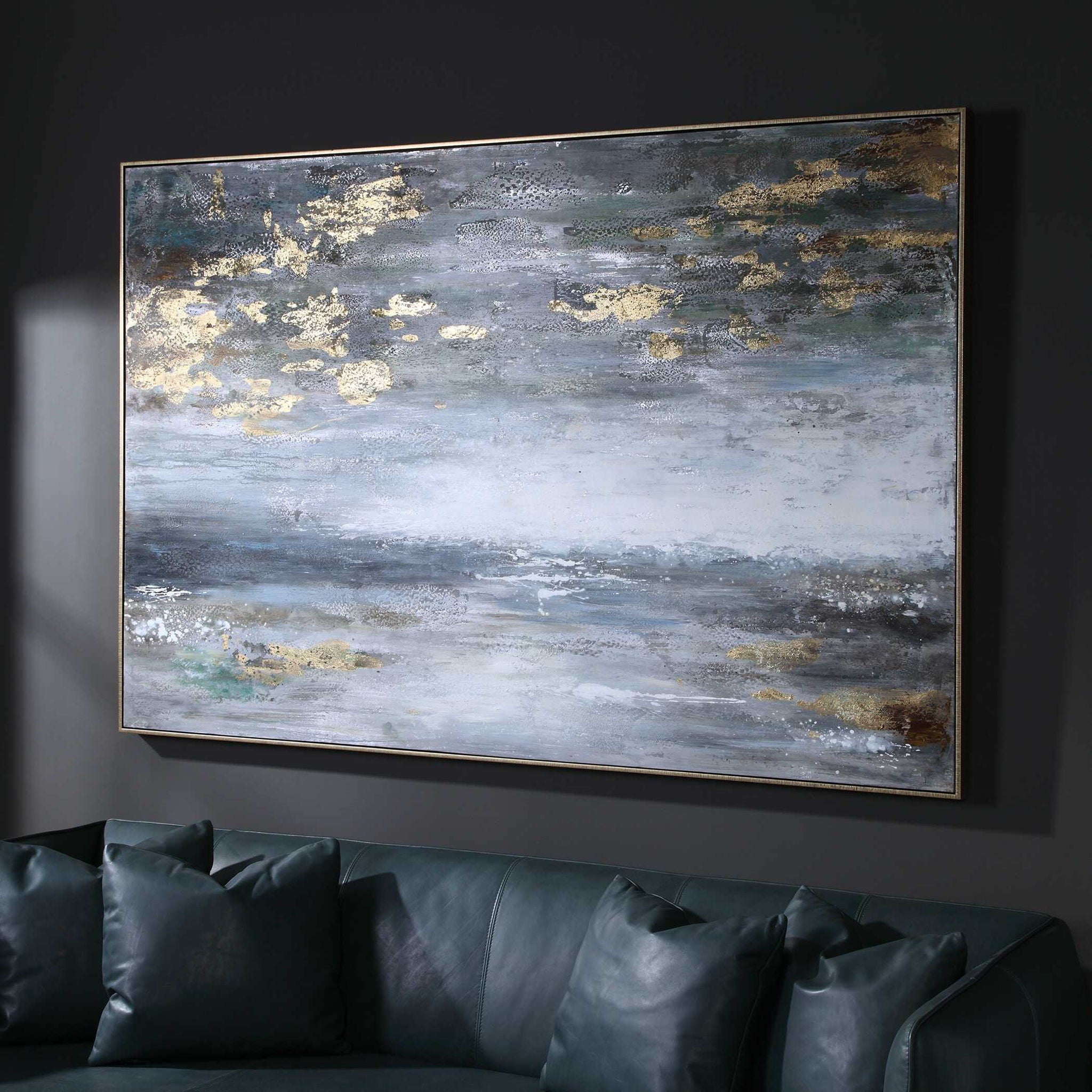 Dawn To Dusk - Hand Painted Art - Blue - Image 2