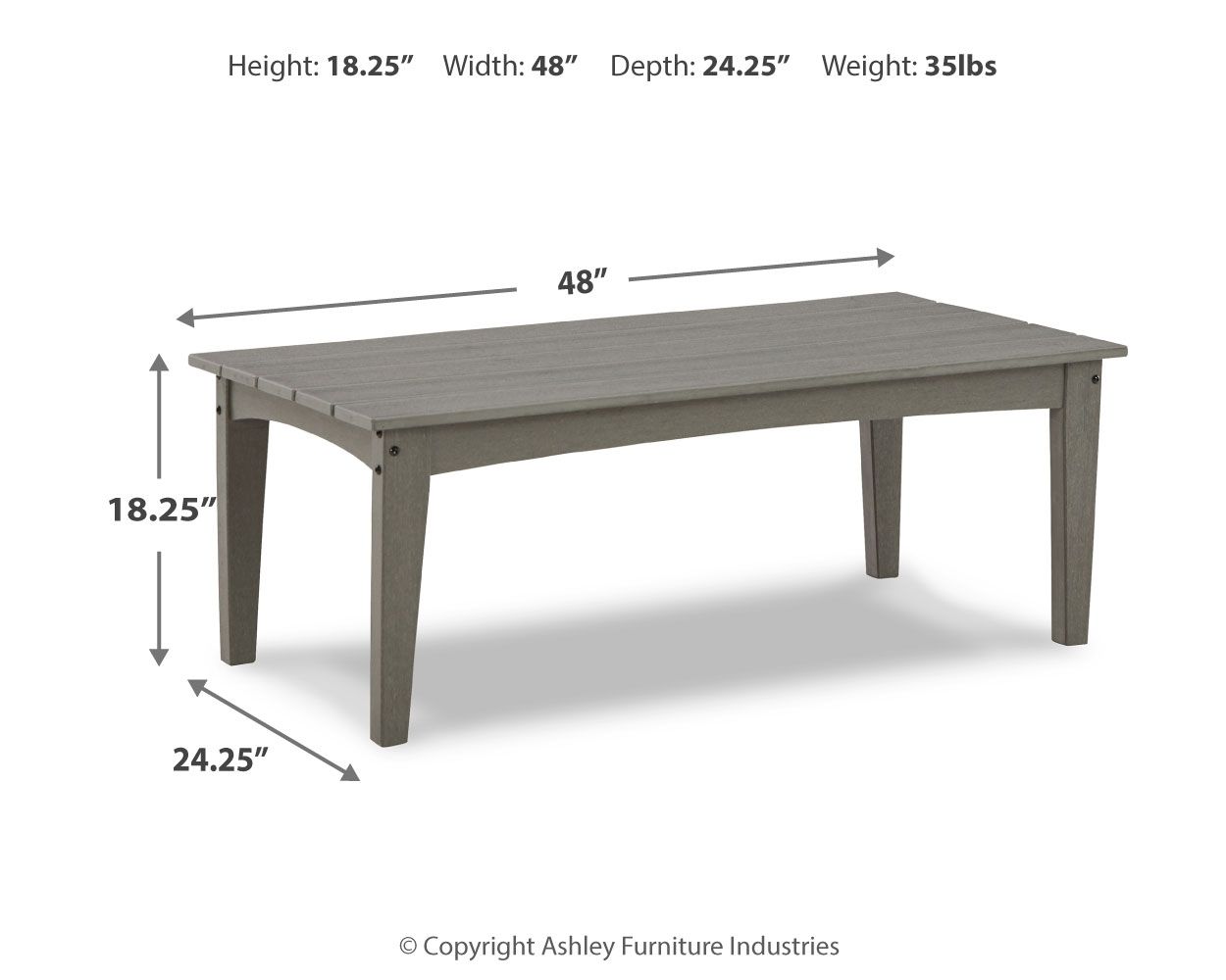 Visola - Rectangular Cocktail Table - Gray - Image 2