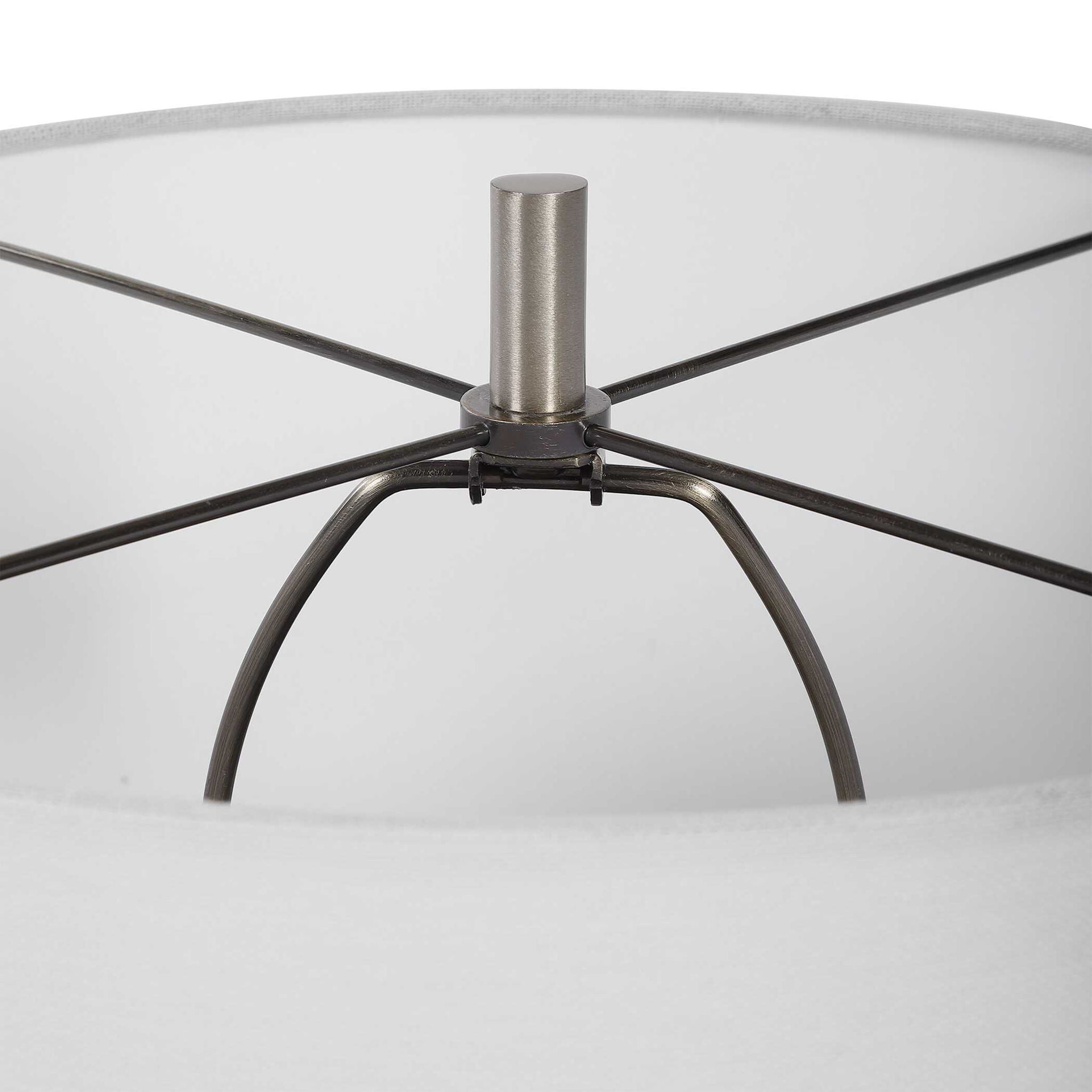 Dakota - Crackle Table Lamp - White - Image 2