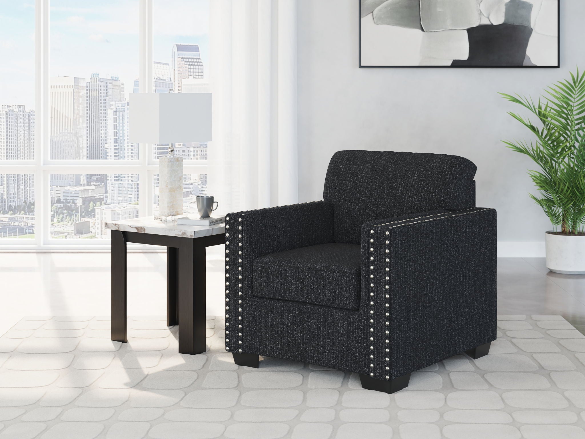 Jasmine Peaks - Chair - Coal - Image 2