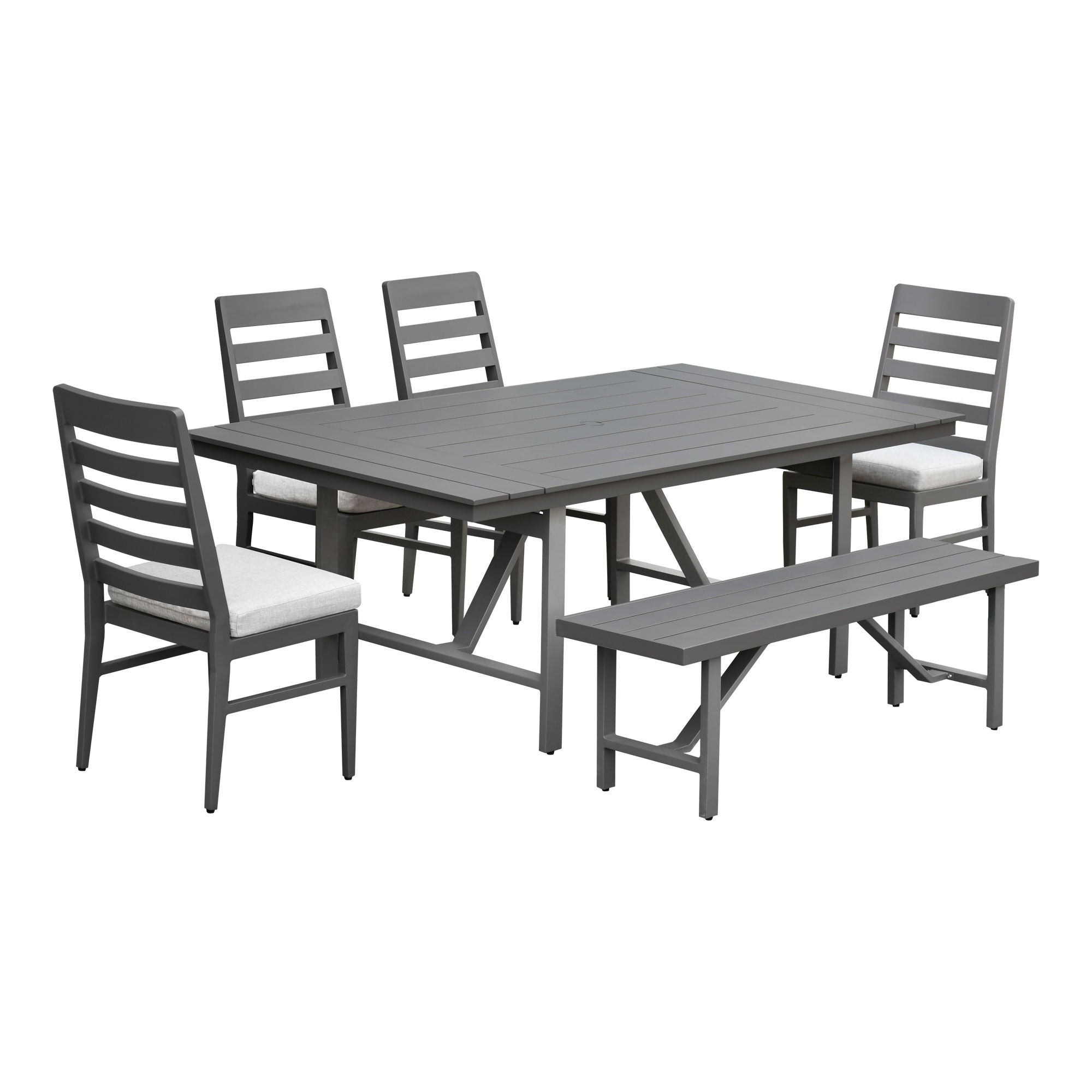Navarro - Outdoor Dining Bench - Mocha - Image 2