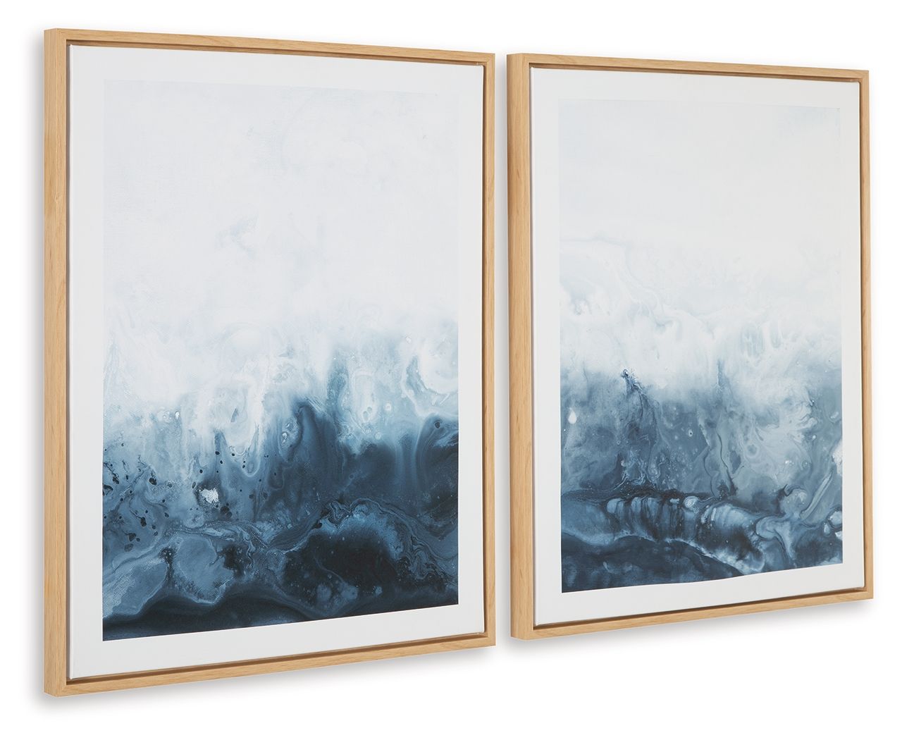 Holport - Wall Art Set (Set of 2) - Blue / White - Image 1