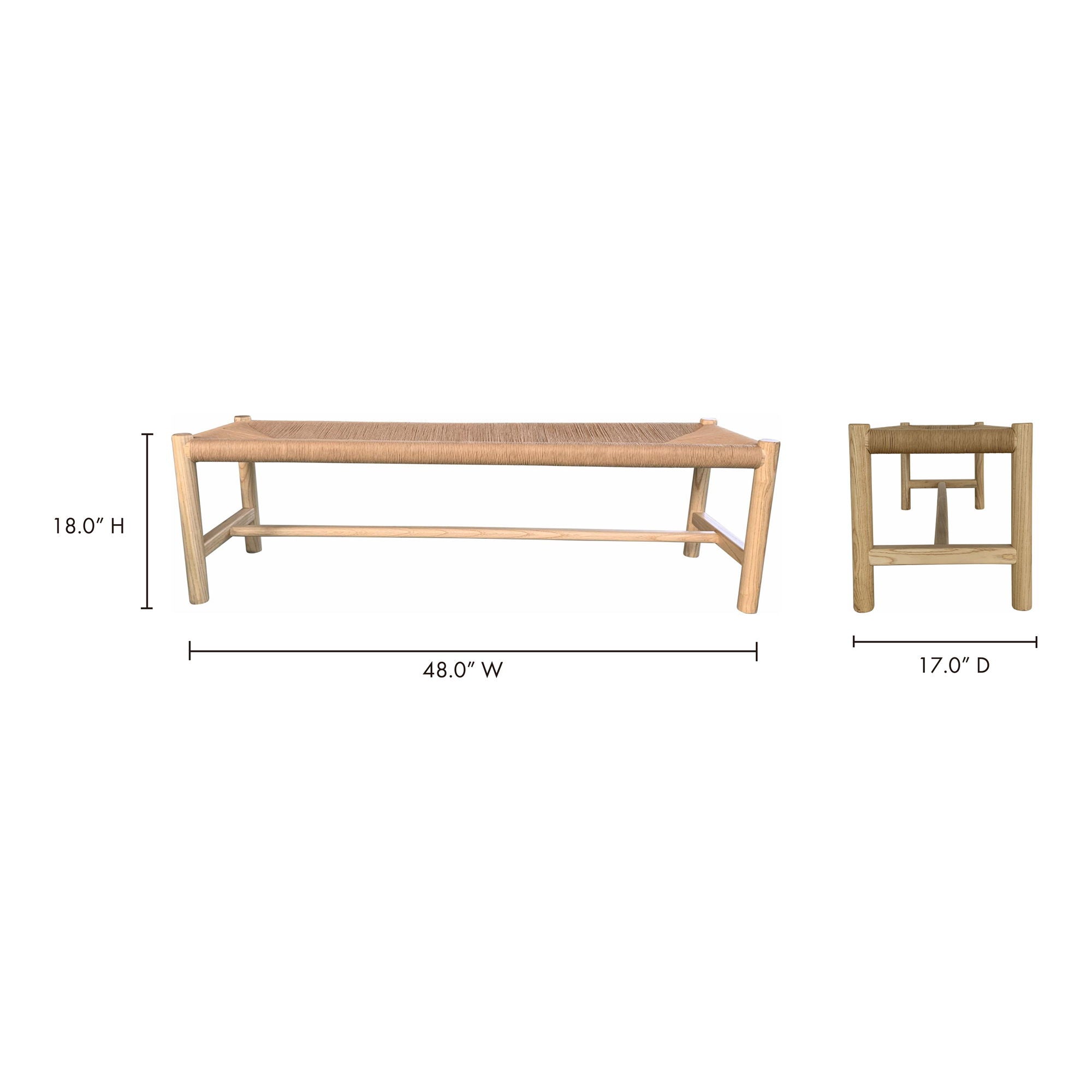 Hawthorn - Small Bench - Beige - Image 3
