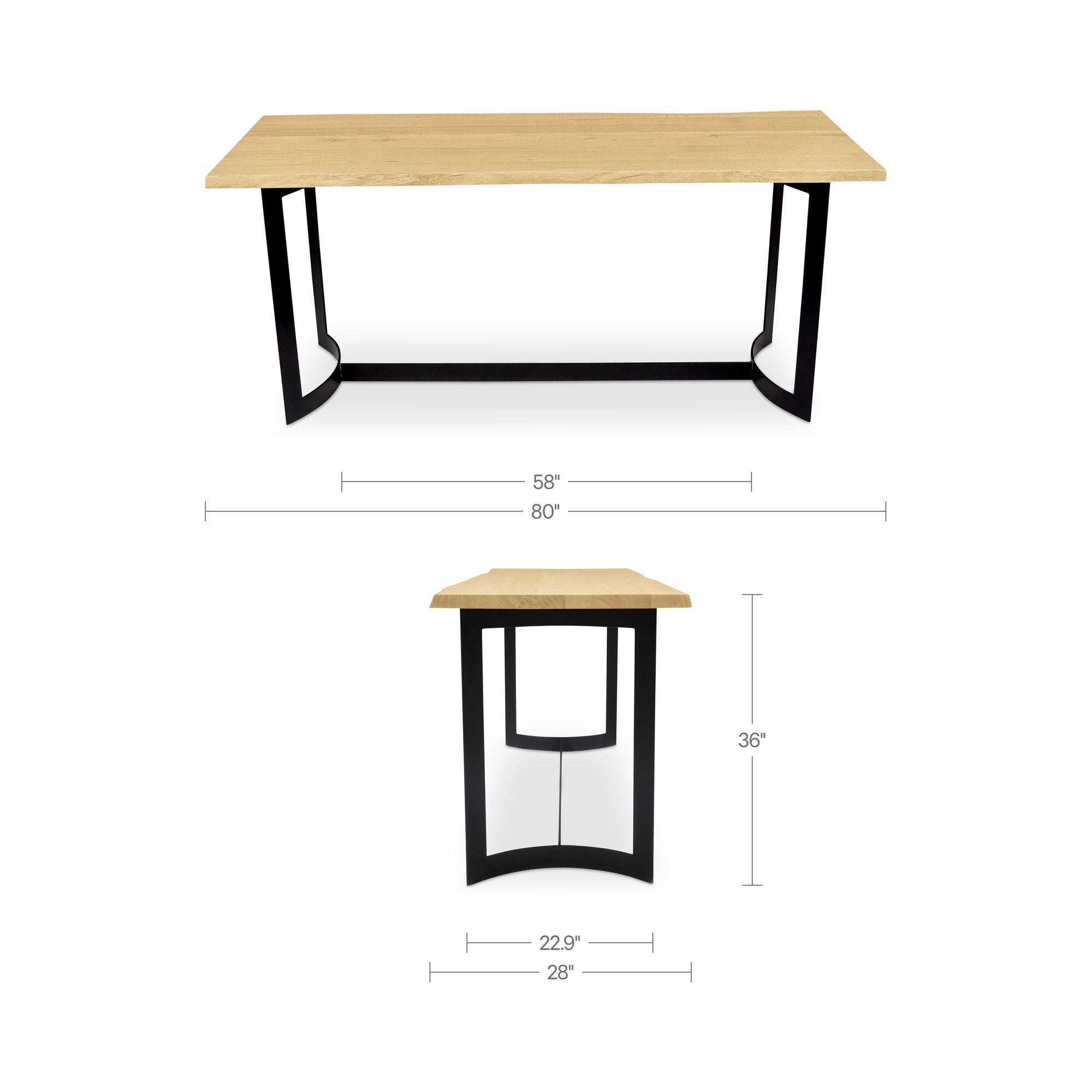 Bent - Counter Table - Oak / Natural - Image 2