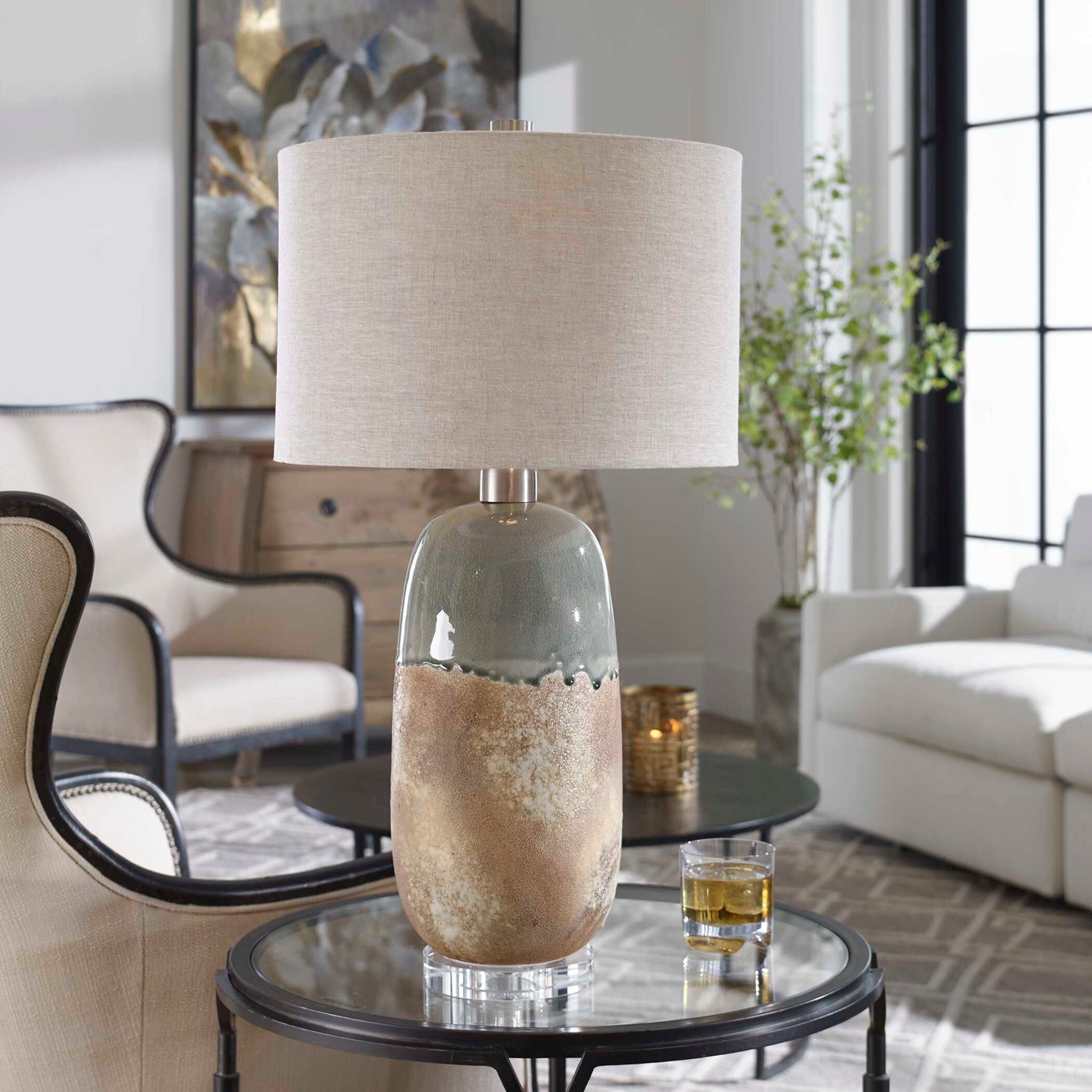 Maggie - Ceramic Table Lamp - Light Brown - Image 2
