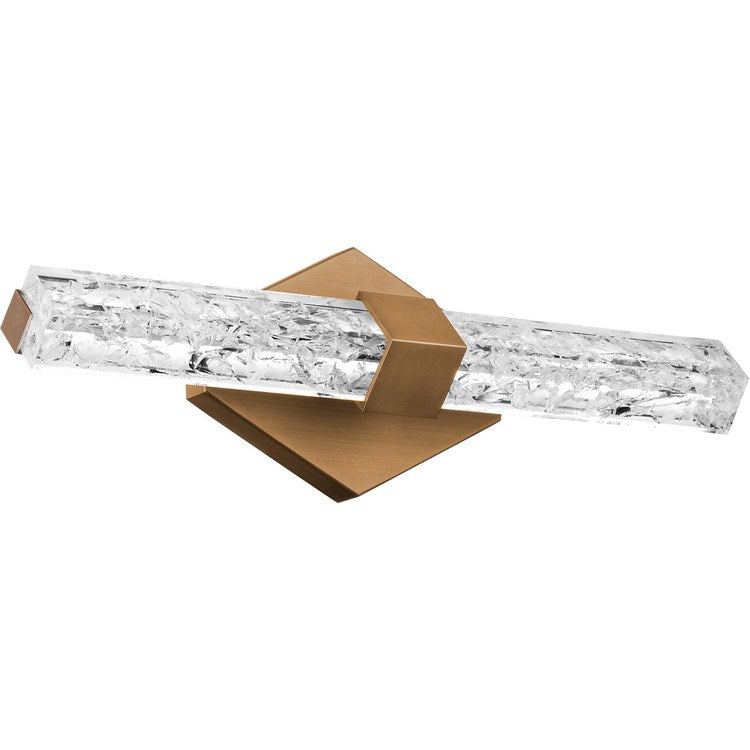 Vanity Light Regal 1 Lamp Aged Brass Glass or Shade Clear Crystal - Image 1