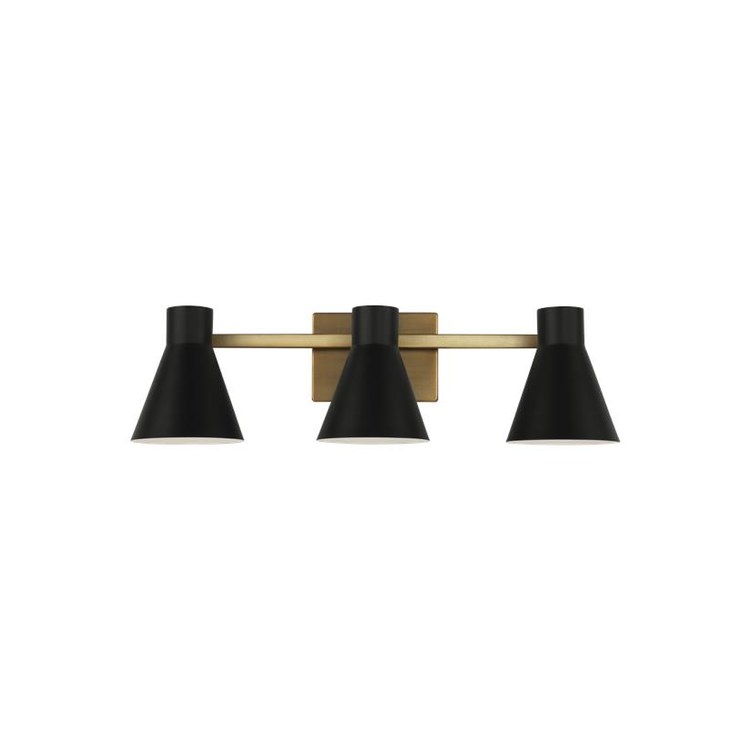 Vanity Light Towner 3 Lamp Satin Brass 60 Watts 28-3/4 x 9-1/4 x 9-1/2 Inch - Image 1