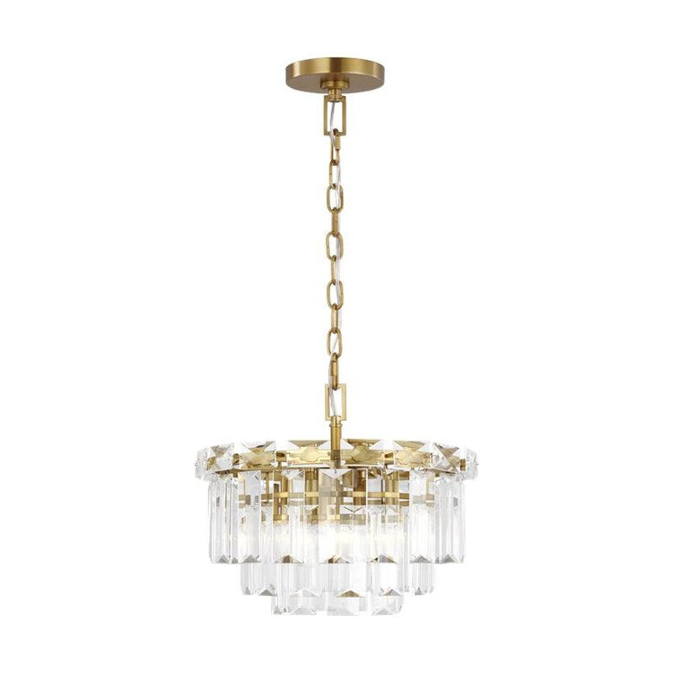 Chandelier Arden Chapman and Myers Small 4 Lamp Burnished Brass - Image 1