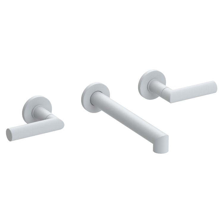 Kirsi Two Handle Wall-Mount Bathroom Faucet - Matte White - Image 1