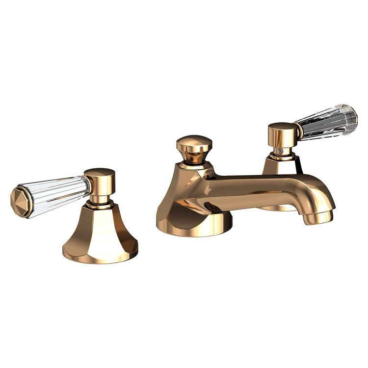 Lavatory Faucet Metropole Widespread 8 to 20 Inch Spread 2 Lever ADA WaterSense French Gold PVD 1.2 Gallons per Minute Fixed Pop-Up 3 Hole - Image 1