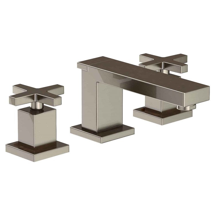 Lavatory Faucet Skylar Widespread 8 to 20 Inch Spread 2 Cross ADA WaterSense Antique Nickel 1.2 Gallons per Minute Fixed Pop-Up 3 Hole - Image 1