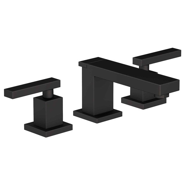 Lavatory Faucet Skylar Widespread 8 to 20 Inch Spread 2 Lever ADA WaterSense Flat Black 1.2 Gallons per Minute Fixed Pop-Up 3 Hole - Image 1