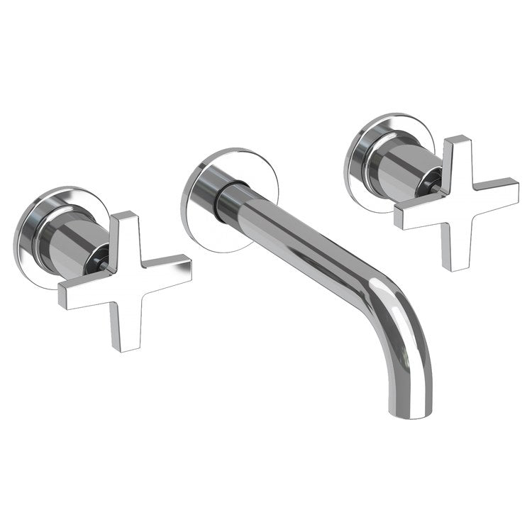 Lavatory Faucet Dorrance Wall Mount 8 Inch Spread 2 Cross ADA Watersense Polished Chrome 1.2 Gallons Per Minute Brass Less Drain Spout Reach 7-1/9 Inch - Image 1