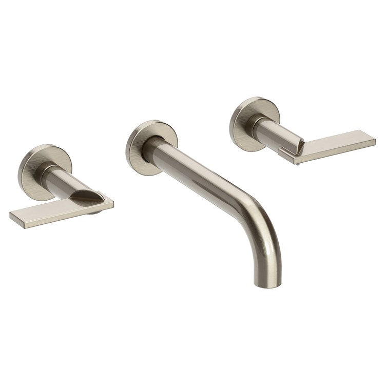 Priya Two Handle Wall-Mount Bathroom Faucet - Antique Nickel - Image 1
