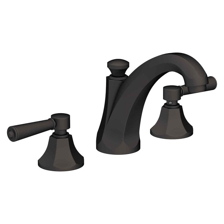 Lavatory Faucet Metropole Widespread 8 to 20 Inch Spread 2 Lever ADA WaterSense Flat Black 1.2 Gallons per Minute Fixed Pop-Up 3 Hole - Image 1