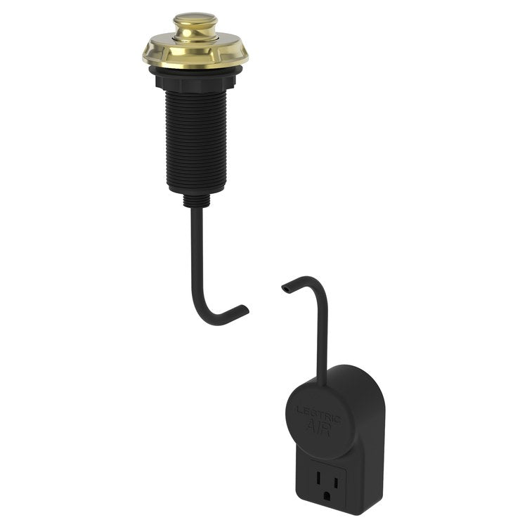 Air Activation Switch Gavin Disposer with Power Adapter Forever Brass PVD Brass