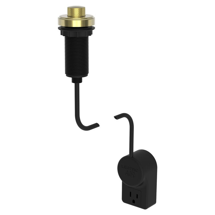 Air Activation Switch Muncy Disposer with Power Adapter Polished Brass Uncoated Living Brass