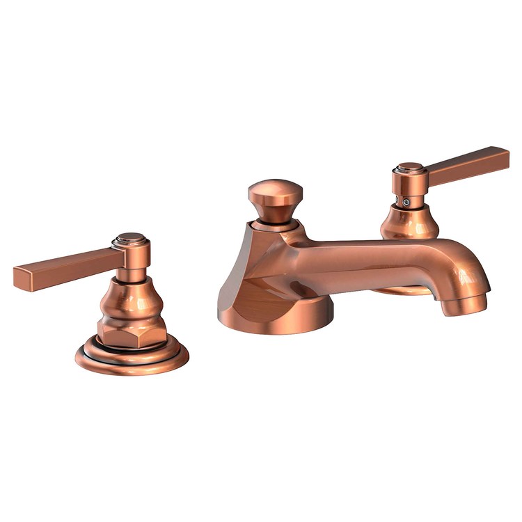 Astor Two Handle Widespread Bathroom Faucet with Lever Handles with Drain - Antique Copper - Image 1