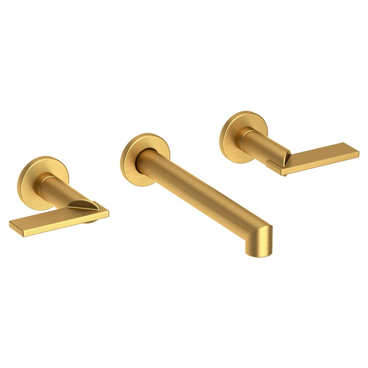 Keaton Two Handle Wall-Mount Bathroom Faucet - Satin Bronze PVD - Image 1